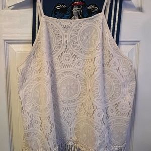 White lace halter top size 2XL women